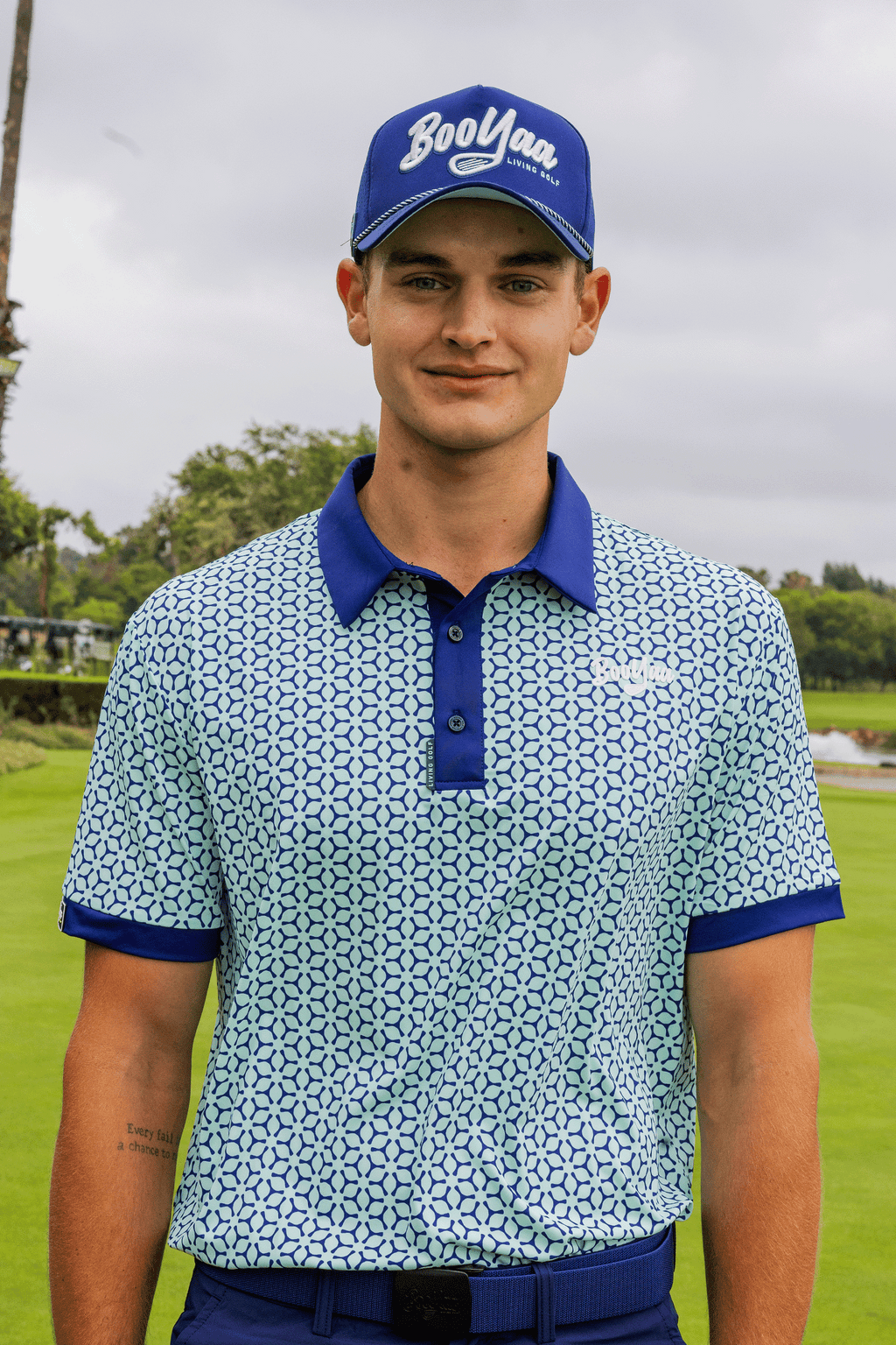 BooYaa Premium Golf Polo – Stud Blue
