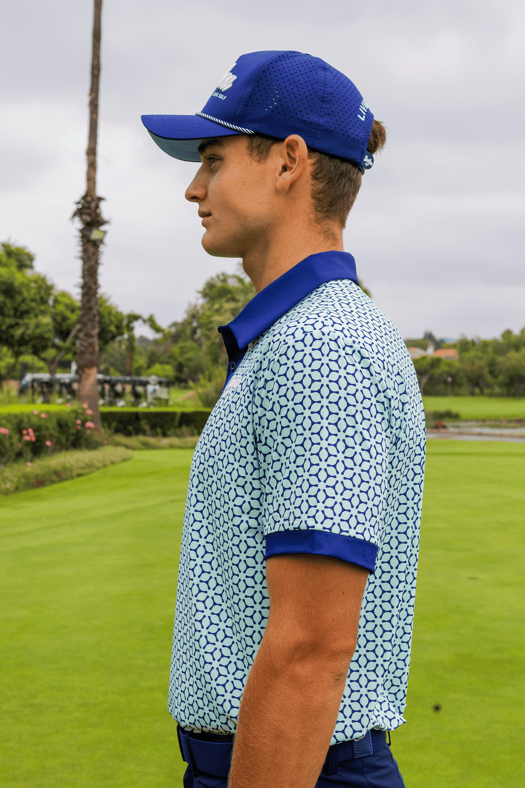 BooYaa Premium Golf Polo – Stud Blue