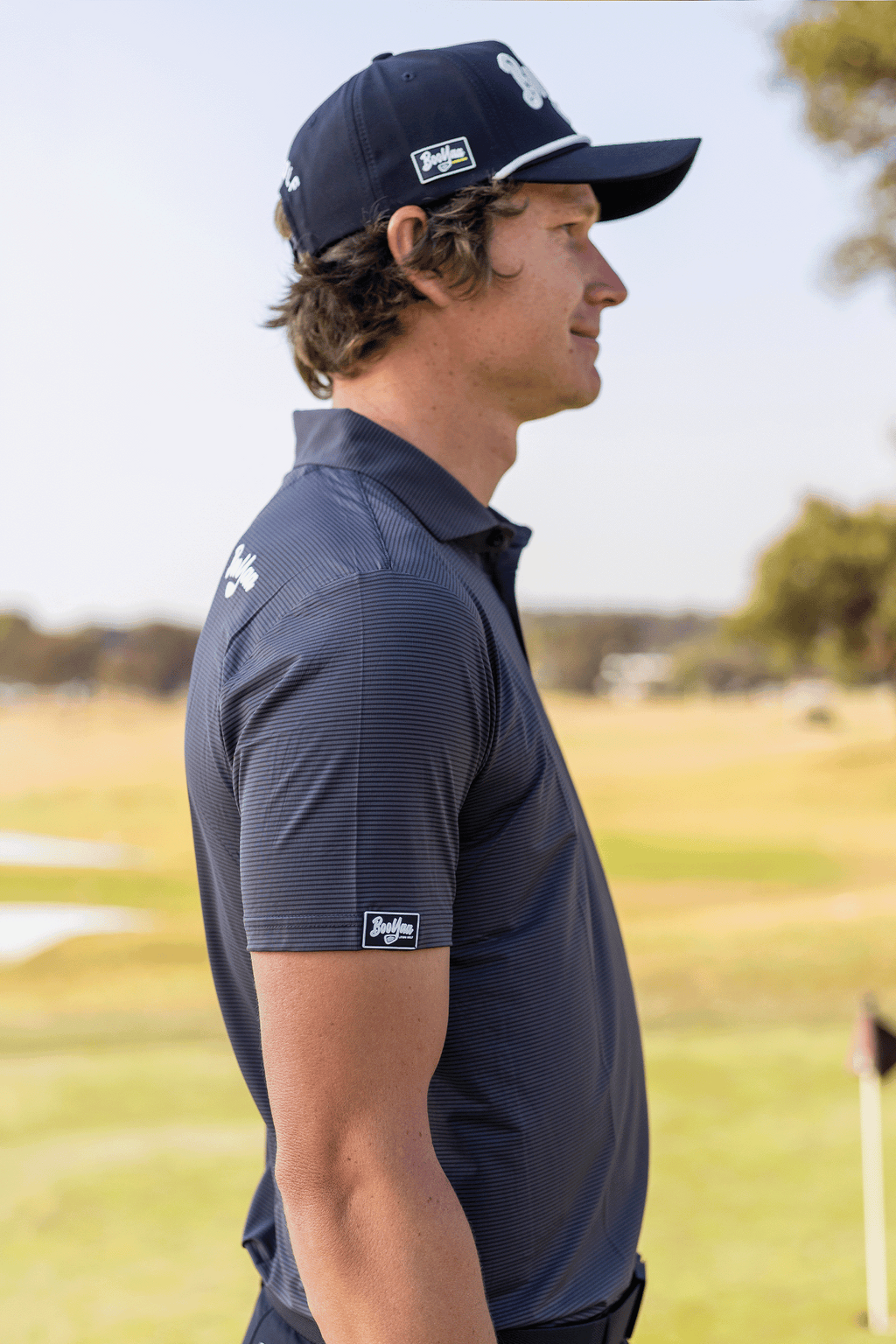 BooYaa Vintage Golf Polo – Americano Gray