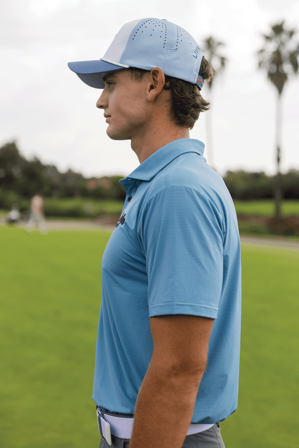 BooYaa Vintage Golf Polo – Pinehurst Light Blue