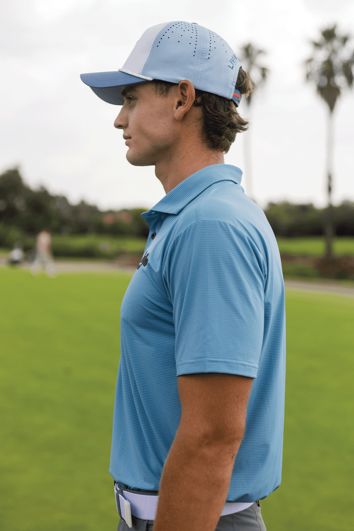 BooYaa Vintage Golf Polo – Pinehurst Light Blue