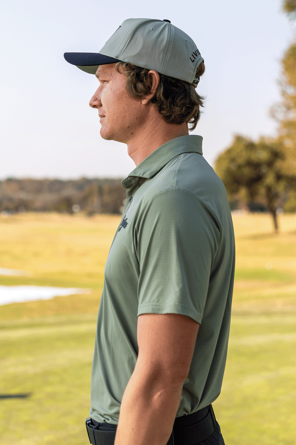 BooYaa Vintage Golf Polo – Army Sage Green