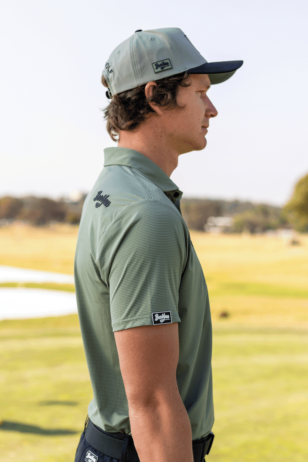 BooYaa Vintage Golf Polo – Army Sage Green
