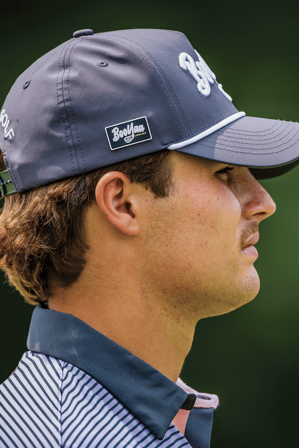 BooYaa Premium Golf Hat, Gray Classic Cap, 3D Embroidered Logo, Adjustable Strap, Unisex