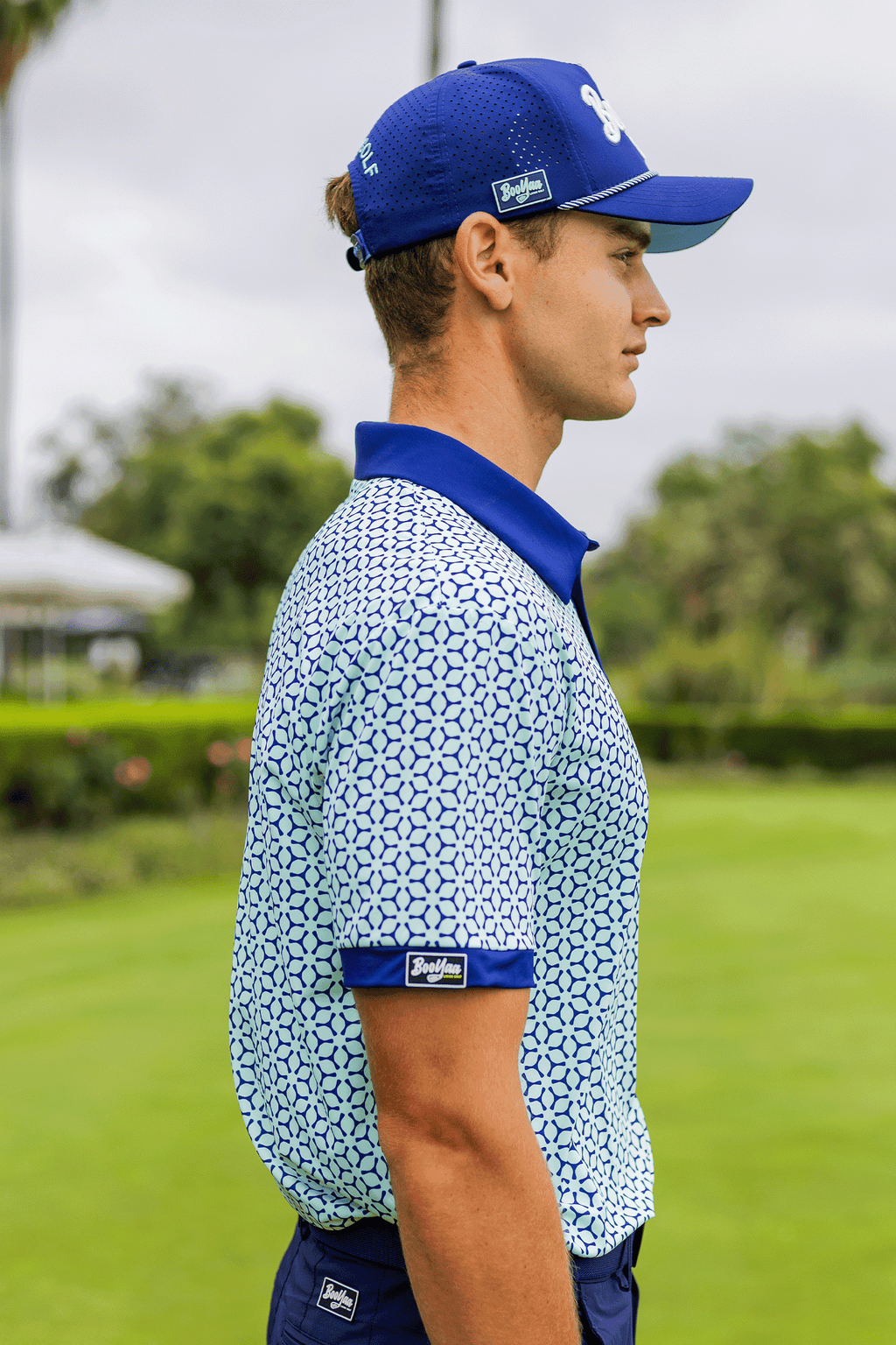 BooYaa Premium Golf Polo – Stud Blue