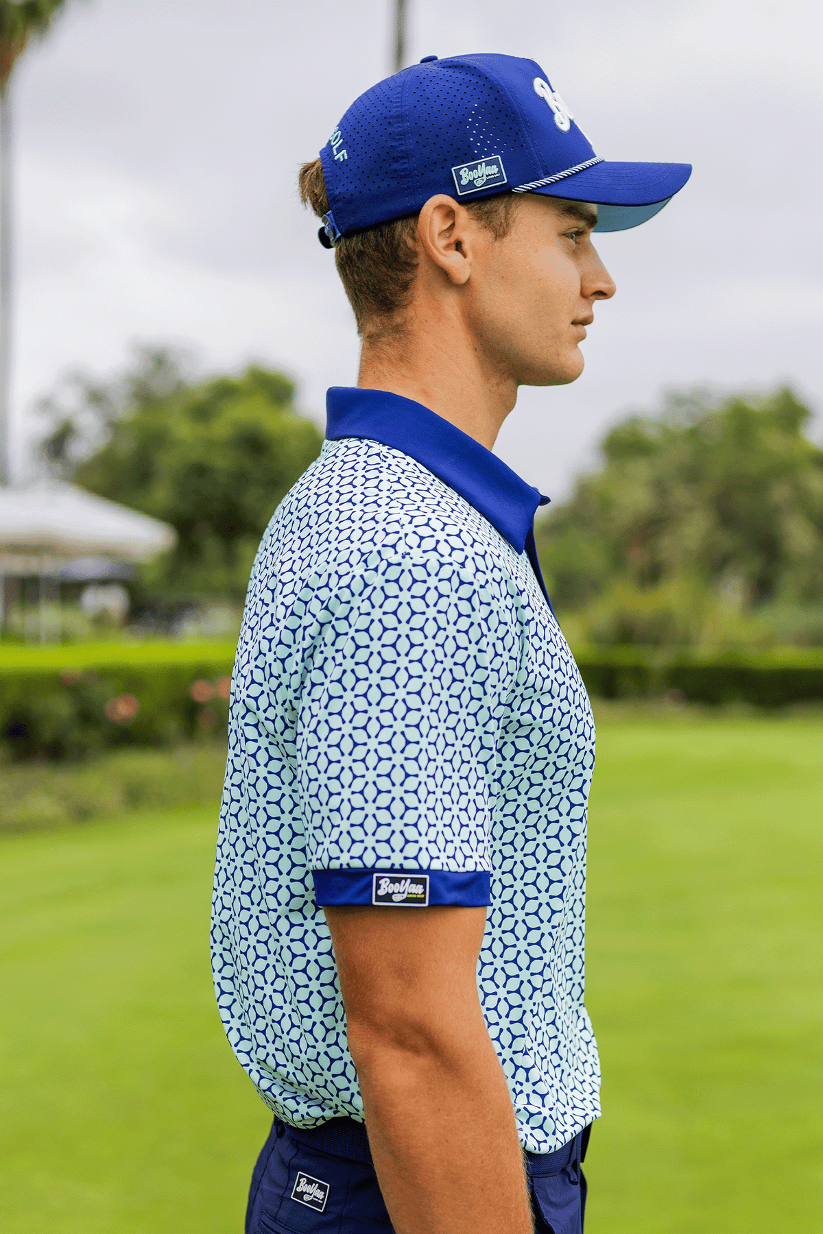 BooYaa Premium Golf Polo – Stud Blue