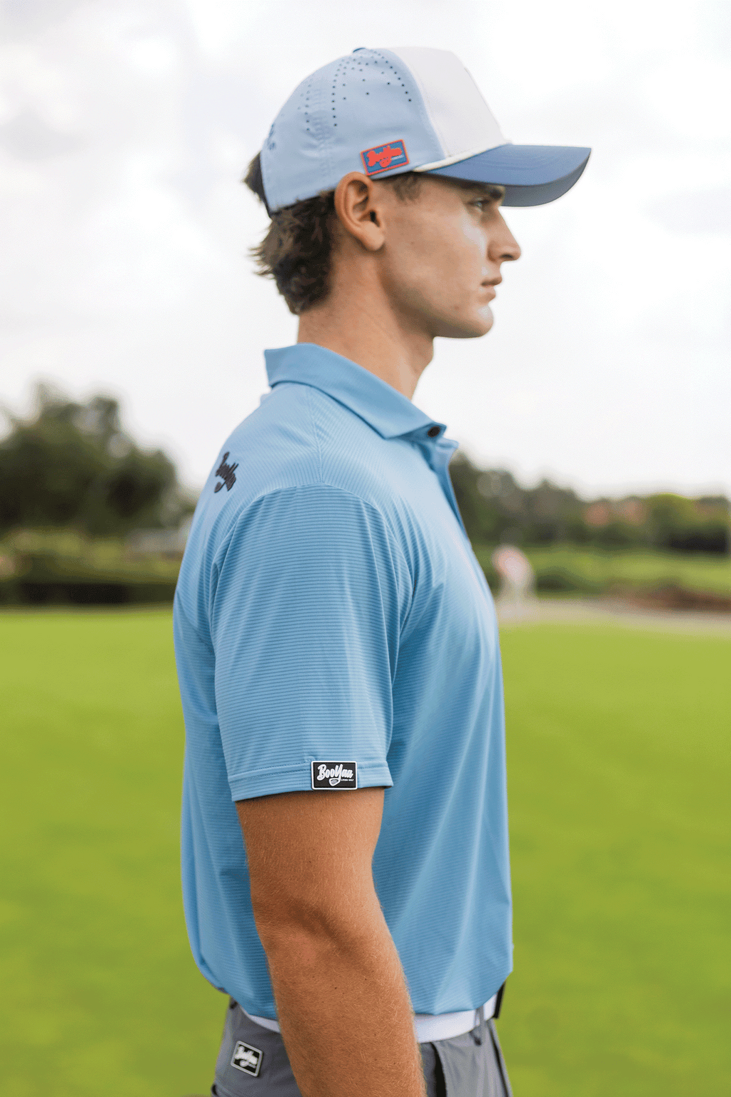 BooYaa Vintage Golf Polo – Pinehurst Light Blue