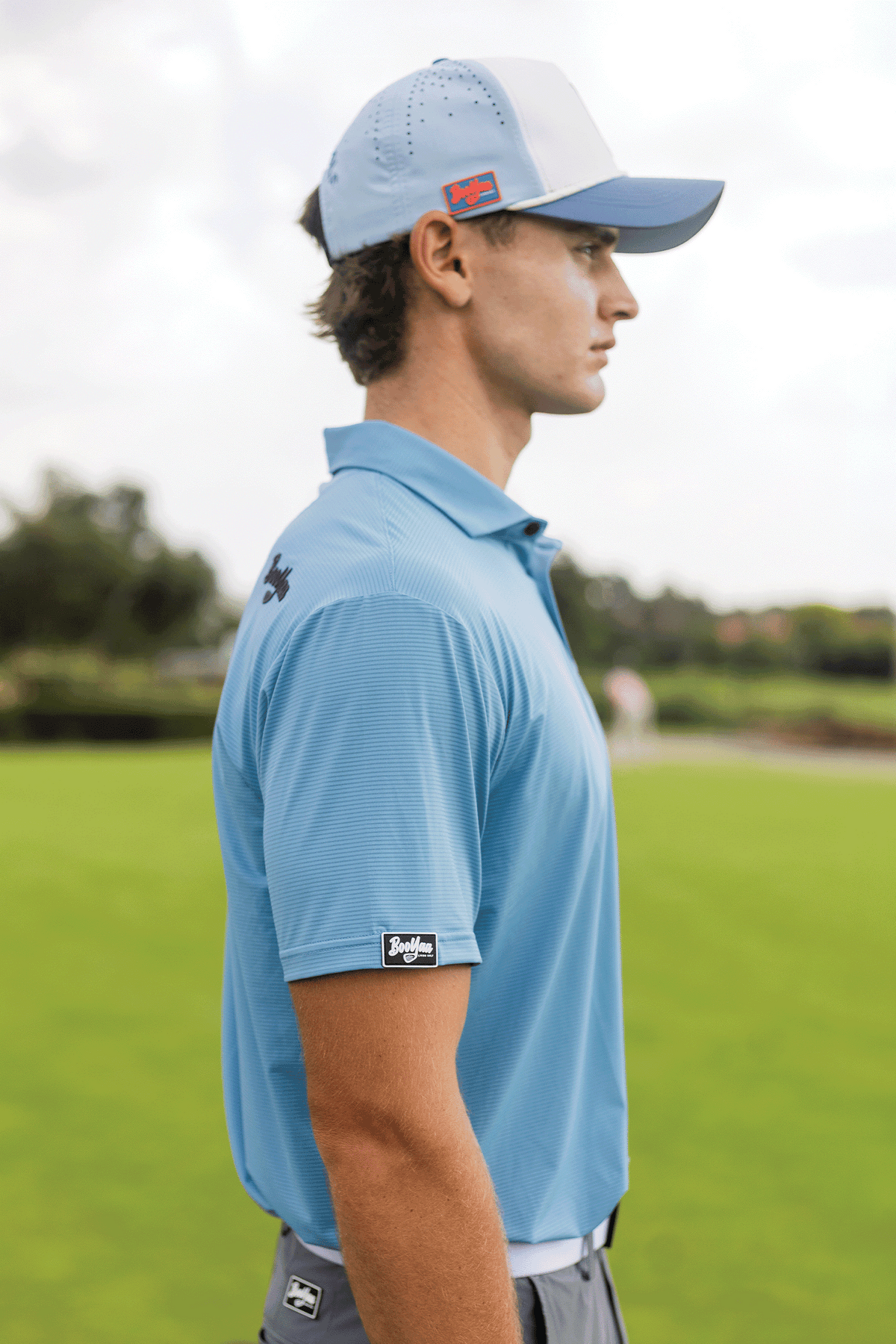 BooYaa Vintage Golf Polo – Pinehurst Light Blue