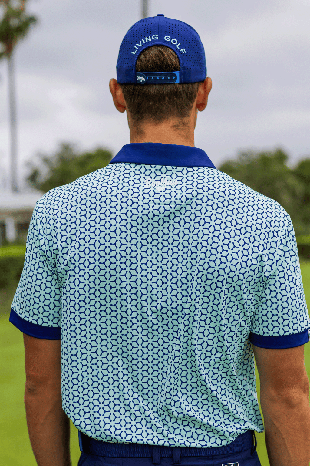 BooYaa Premium Golf Polo – Stud Blue