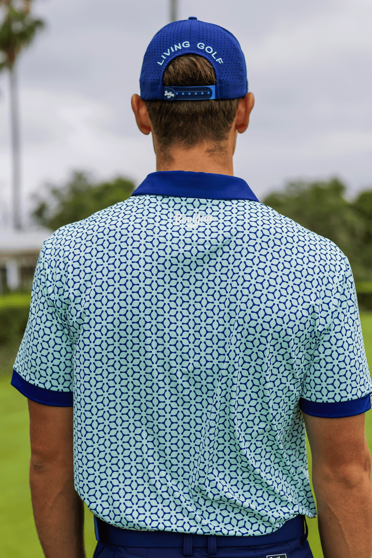 BooYaa Premium Golf Polo – Stud Blue