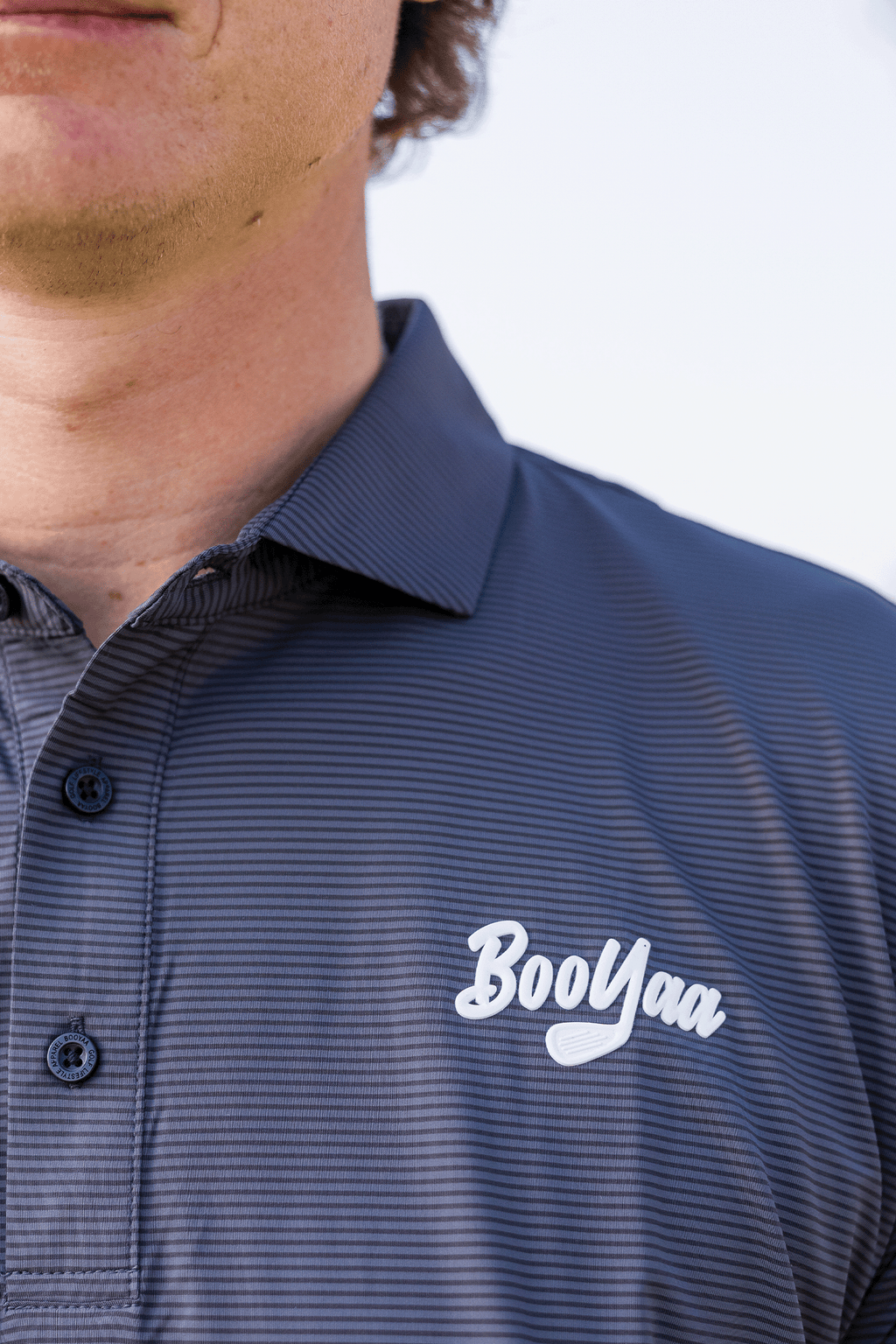 BooYaa Vintage Golf Polo – Americano Gray