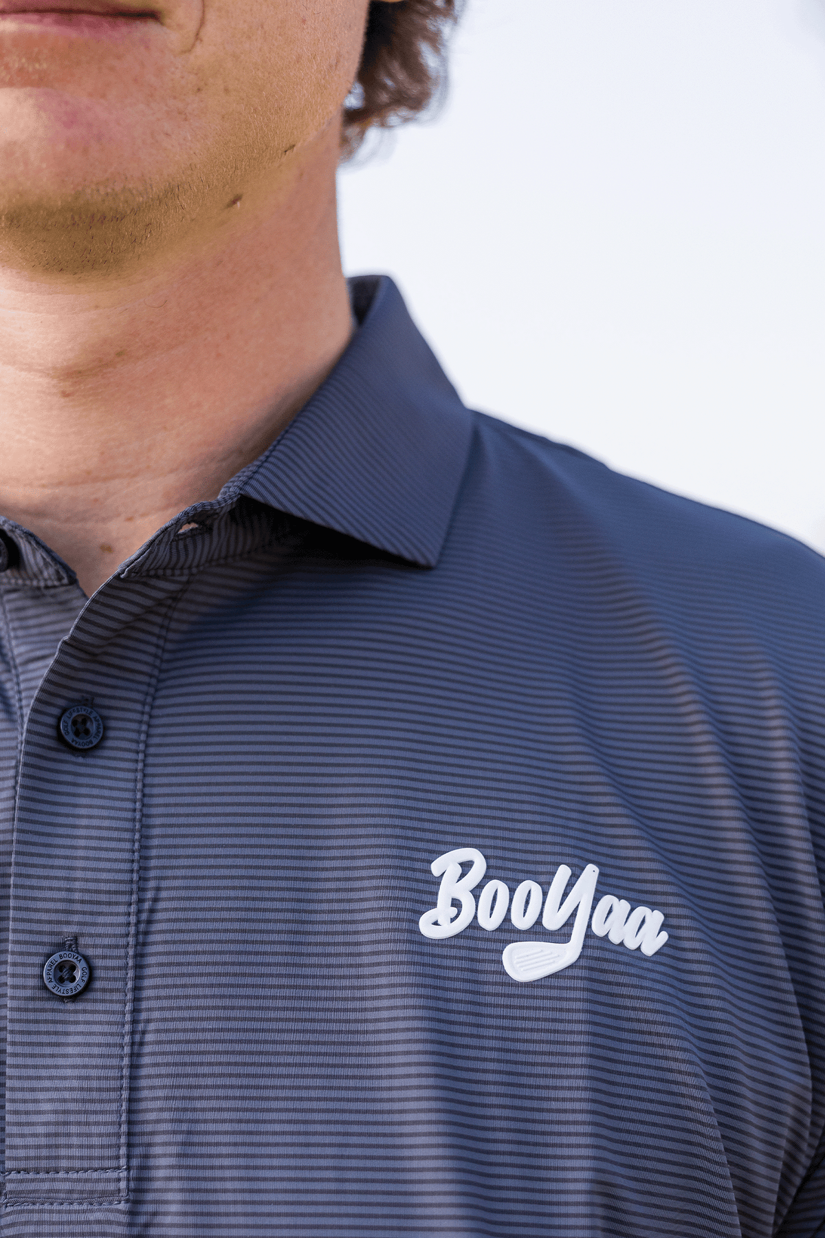 BooYaa Vintage Golf Polo – Americano Gray