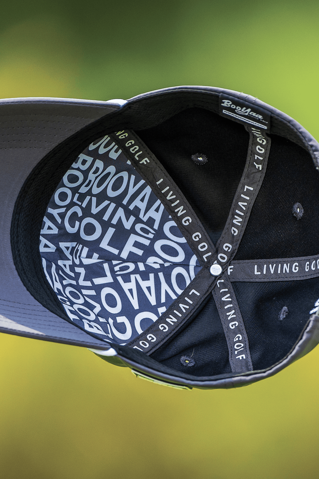 BooYaa Premium Golf Hat, Gray Classic Cap, 3D Embroidered Logo, Adjustable Strap, Unisex