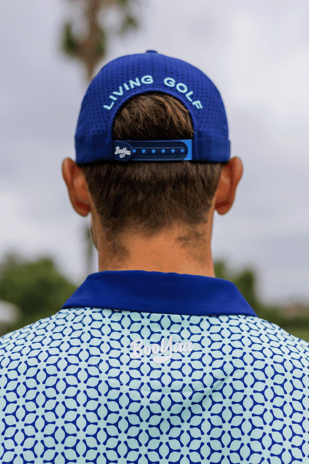 BooYaa Premium Golf Polo – Stud Blue
