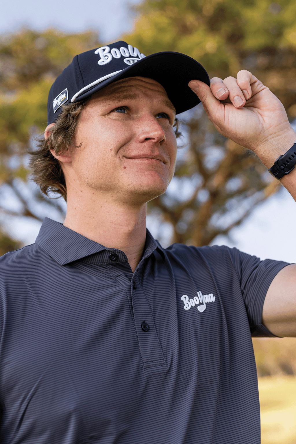 BooYaa Vintage Golf Polo – Americano Gray