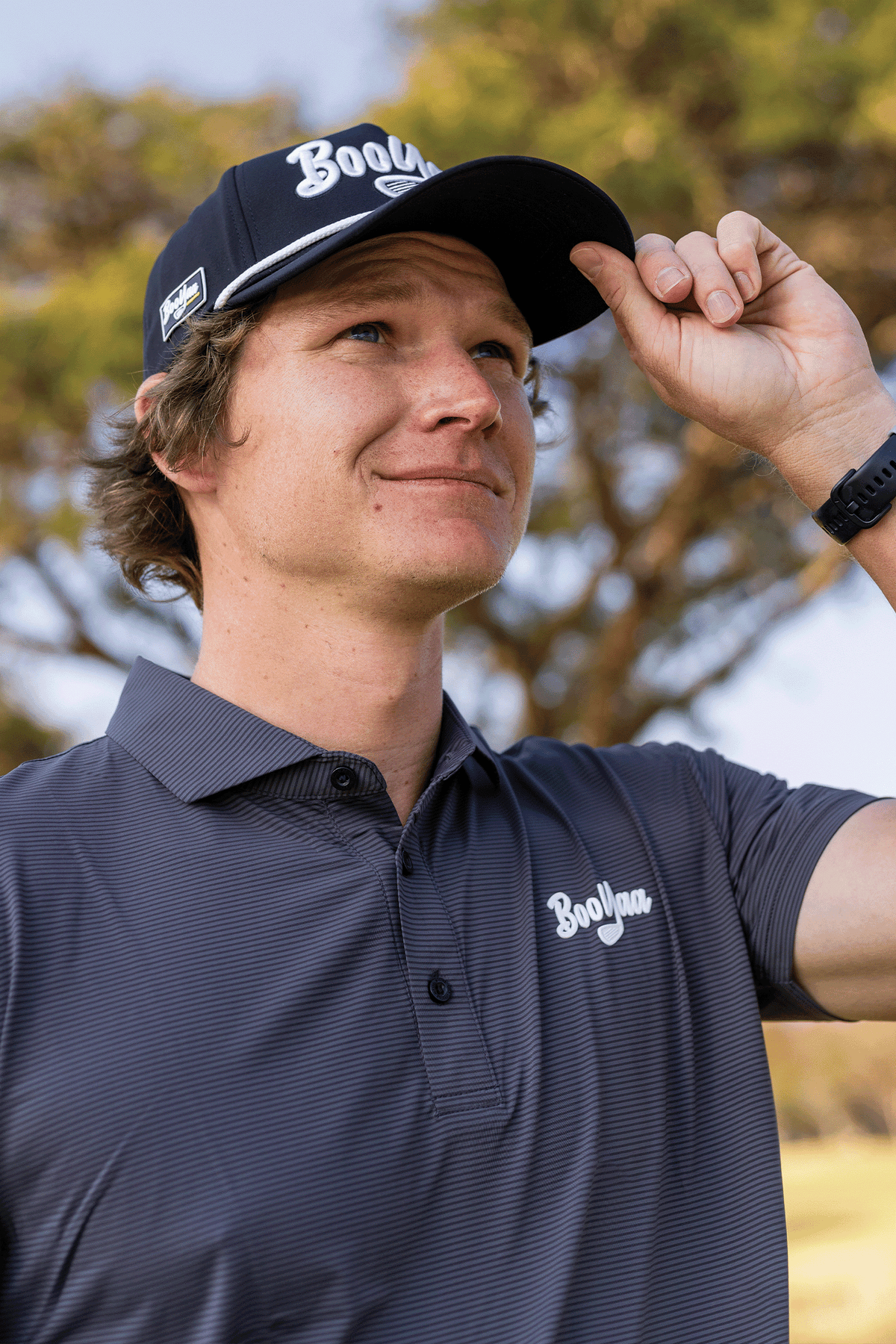BooYaa Vintage Golf Polo – Americano Gray