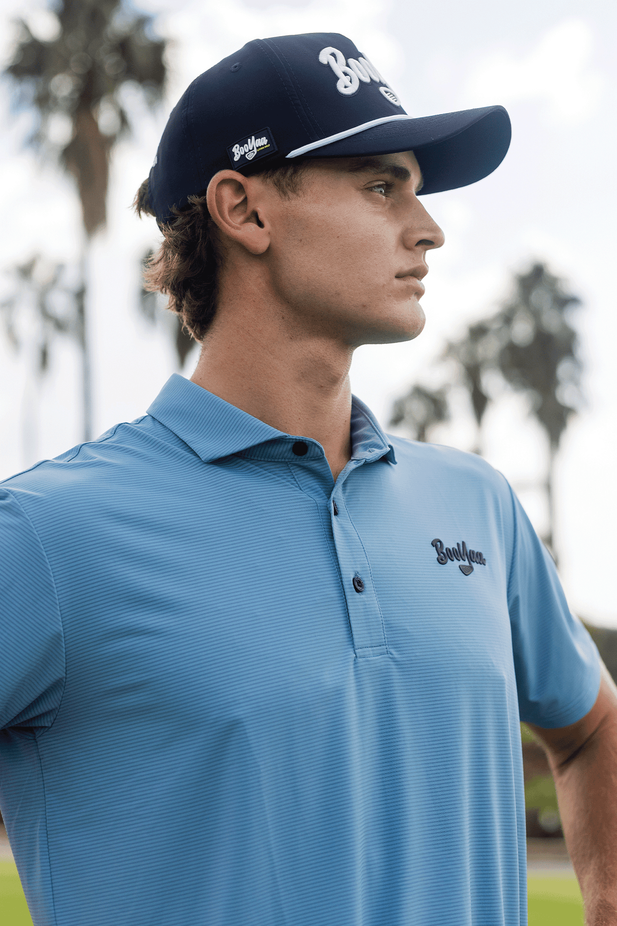 BooYaa Vintage Golf Polo – Pinehurst Light Blue