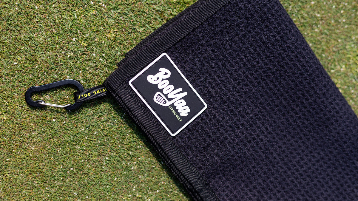 BooYaa Waffle Golf Towel – Black