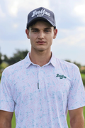 BooYaa Premium Golf Polo – Rosebay White Floral