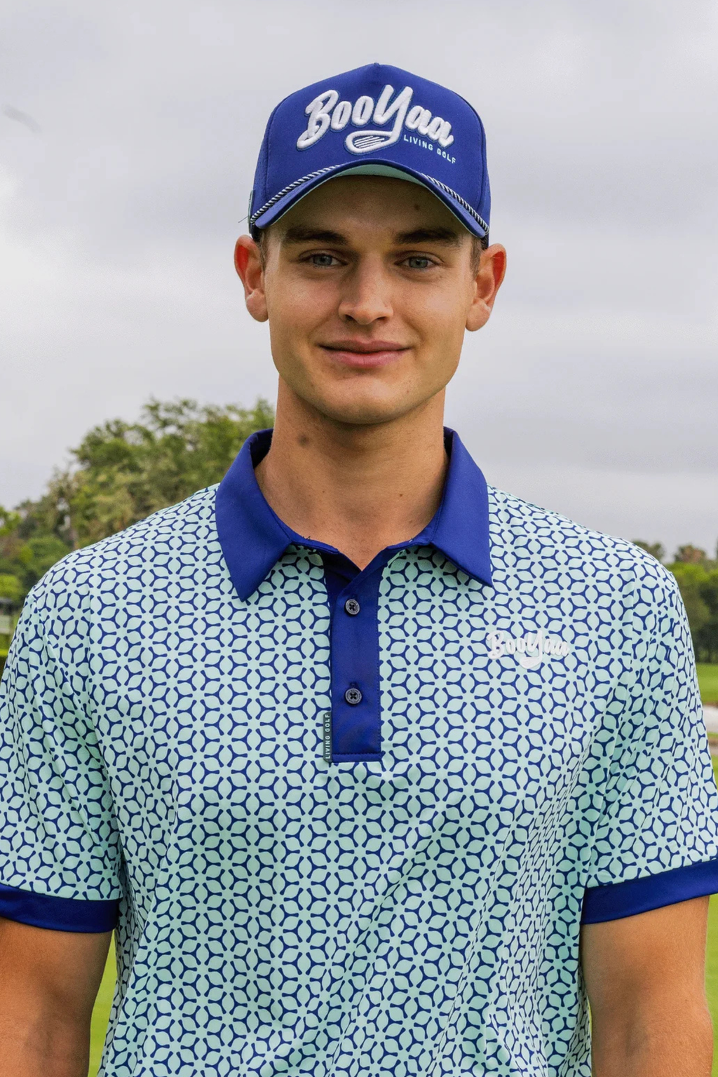 BooYaa Premium Golf Polo – Stud Blue