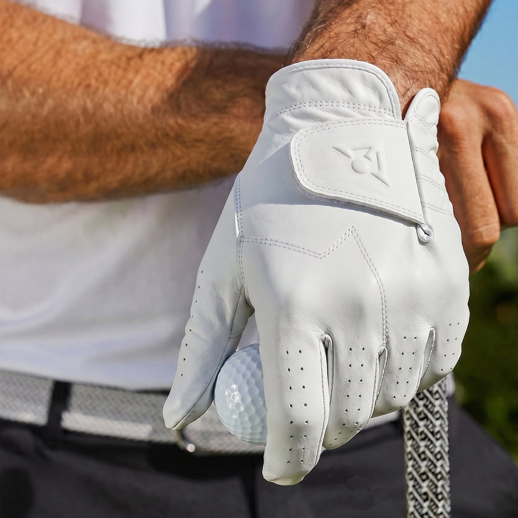 Pure White Men's Golf Glove