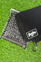 BooYaa Waffle Golf Towel – Black